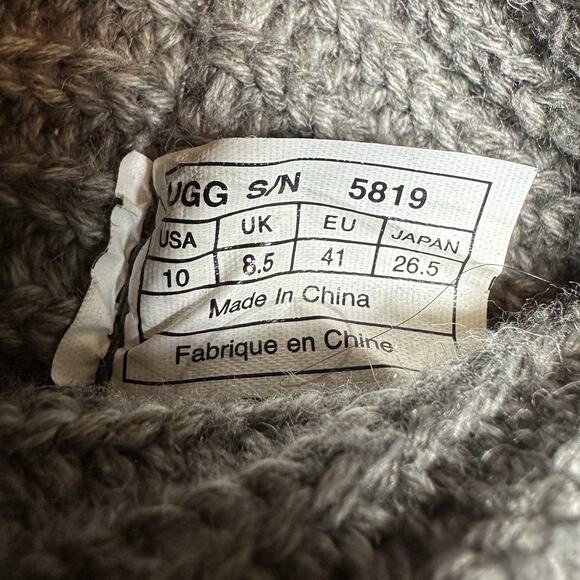 UGG Gray Knit Boots Women’s Size 10 Knee High Or Ankle Adjustable SN 5819 - Picture 13 of 16